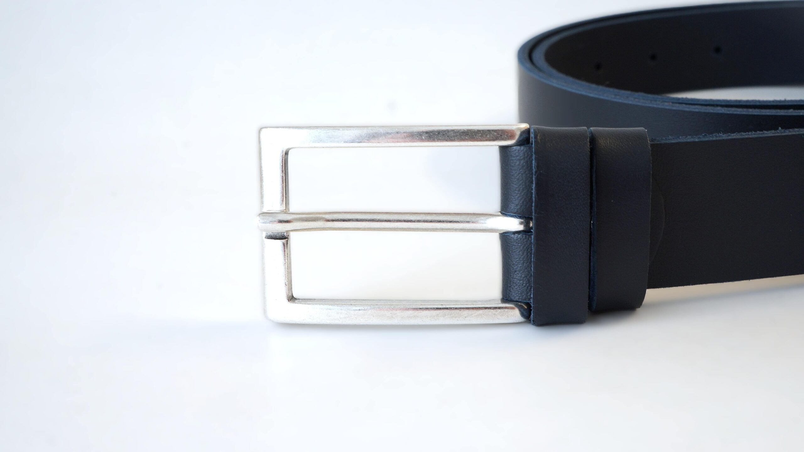 Tamsiai mėlynas moteriškas odinis diržas 3 cm Vilnius Fashion Belts
