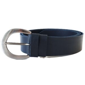 Tamsiai mėlynas moteriškas odinis diržas 4 cm Vilnius Fashion Belts