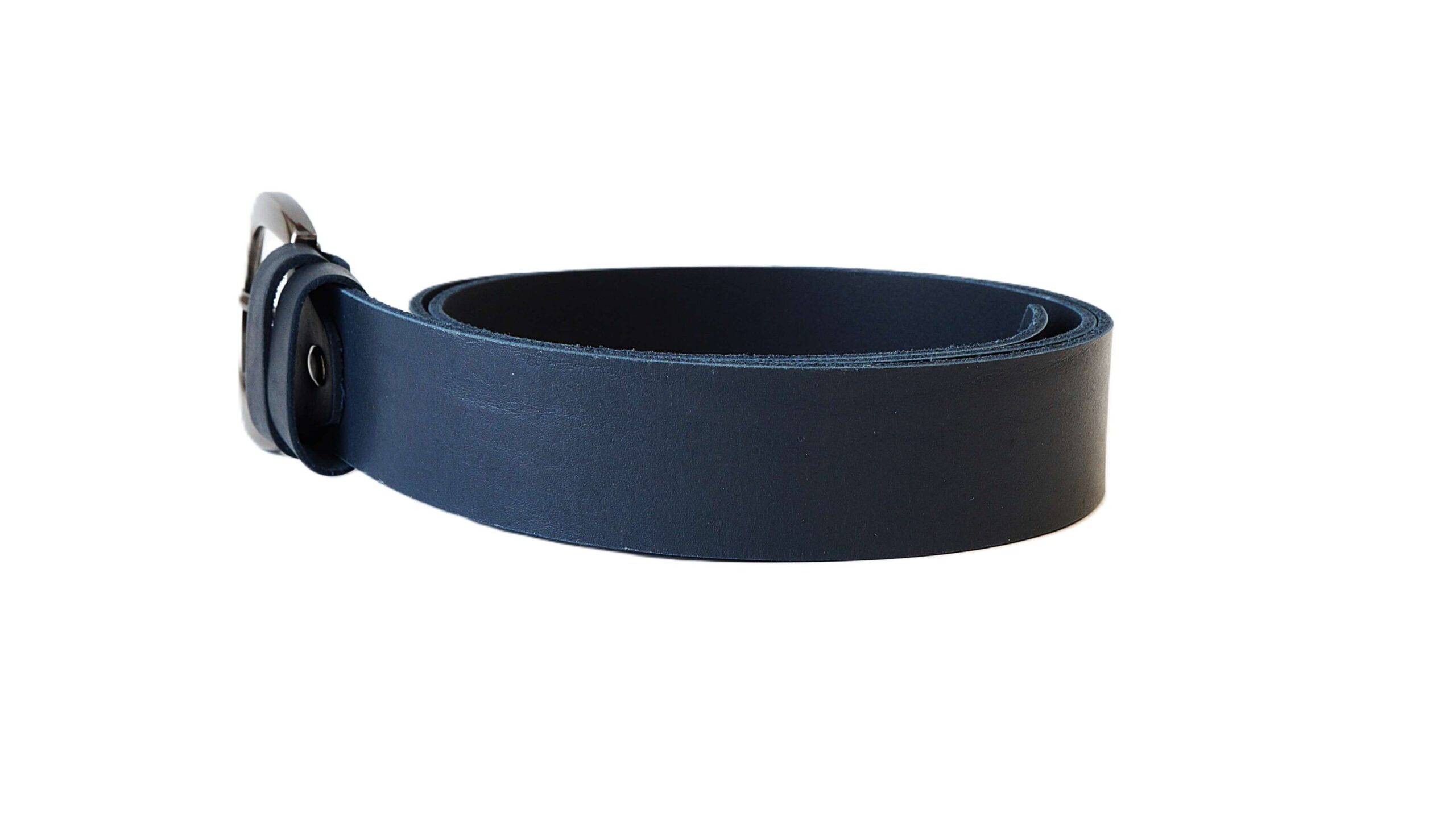 Tamsiai mėlynas moteriškas odinis diržas 4 cm Vilnius Fashion Belts