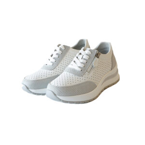 Balti sportinio stiliaus odiniai pavasariniai bateliai moterims Jolla