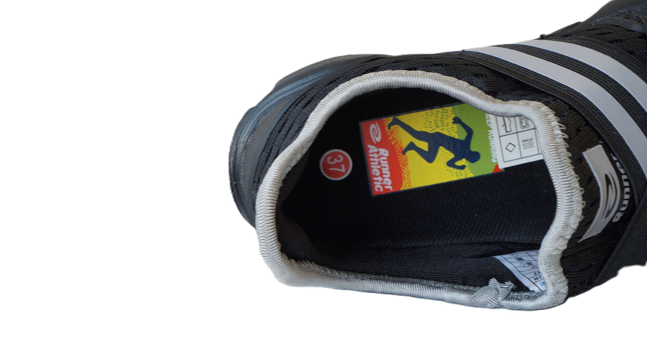 Juodi lengvi sportbačiai paaugliams 36-41 be raištelių Runner