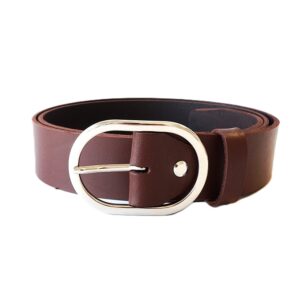 Platus rudas moteriškas odinis diržas 4cm Vilnius Fashion Belts