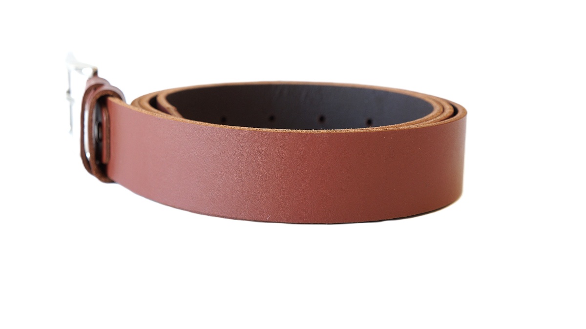 Šviesiai rudas lietuviškas odinis diržas 3,5cm Vilnius Fashion Belts