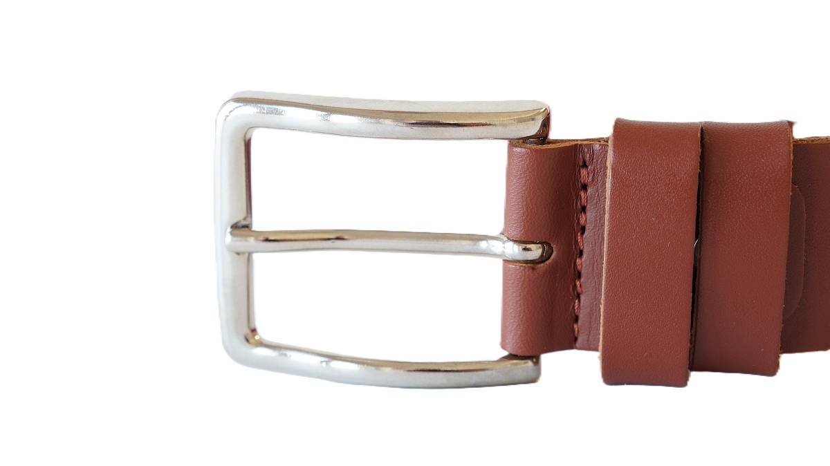 Šviesiai rudas lietuviškas odinis diržas 3,5cm Vilnius Fashion Belts