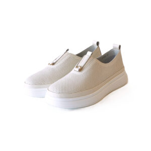 Ypač minkšti smėlio spalvos odiniai pavasariniai vasariniai bateliai moterims Jolla