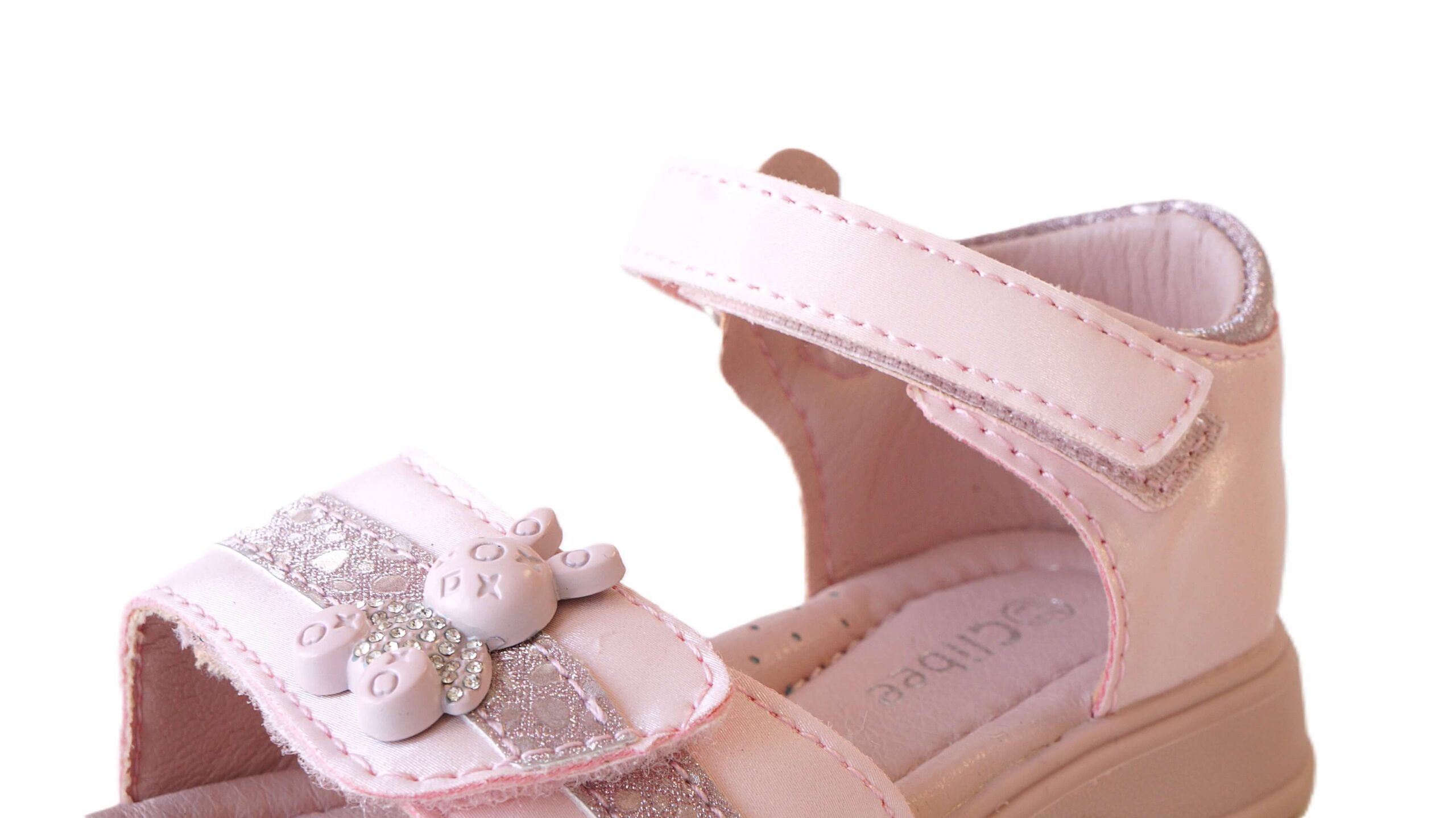 Rožinės ortopedinės basutės mergaitėms Clibee su atviru priekiu