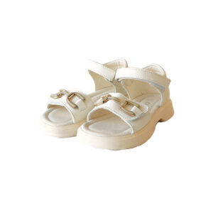 Smėlio spalvos ortopedinės basutės mergaitėms Clibee su atviru priekiu