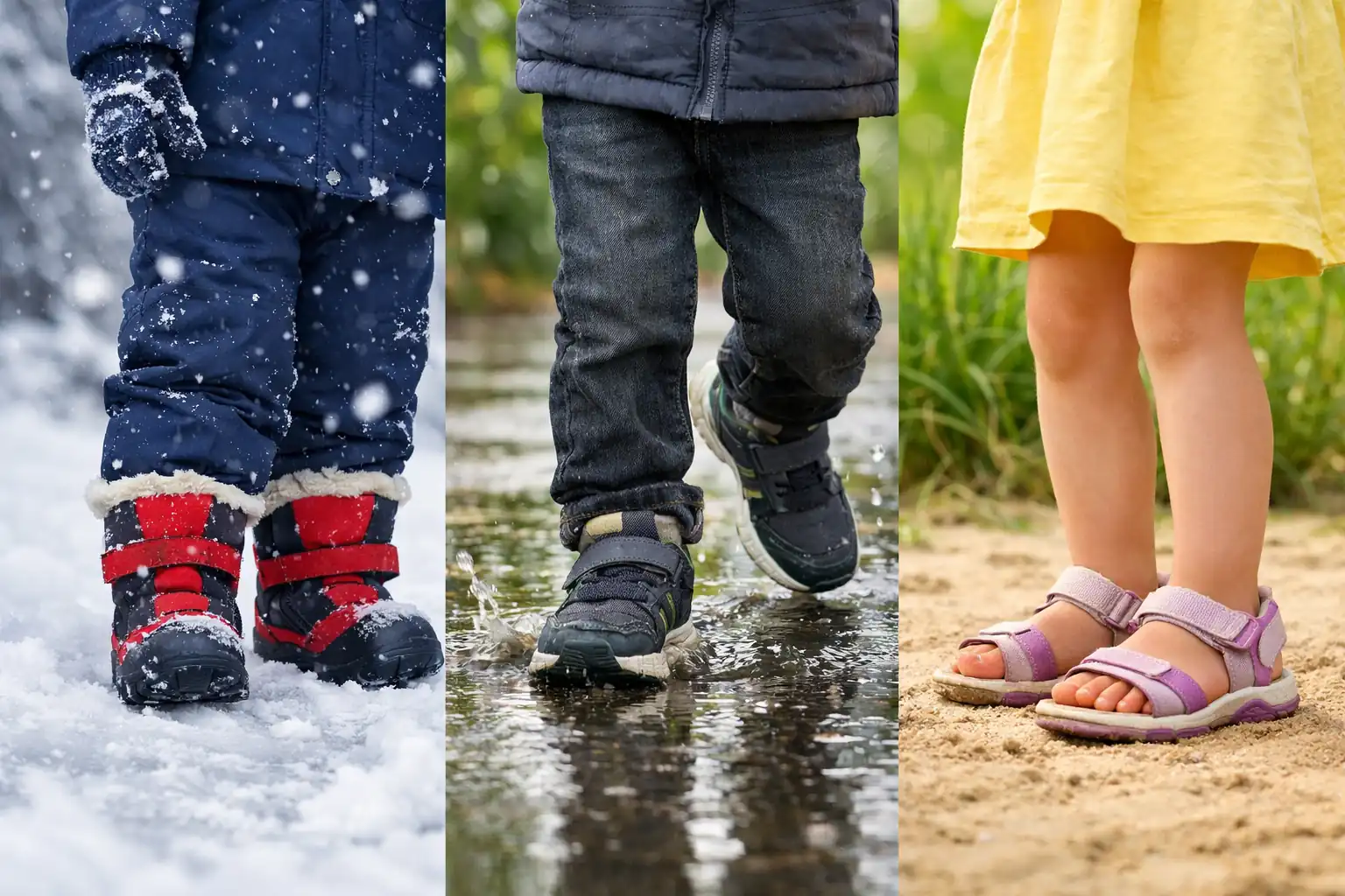Vaikiški batai visiems sezonams – žieminiai, pavasariniai sportbačiai ir vasarinės basutės