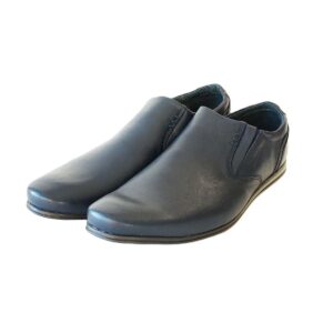 Didelių dydžių tamsiai mėlyni Lenkiški odiniai vyriški batai MARIO PALA 46-49