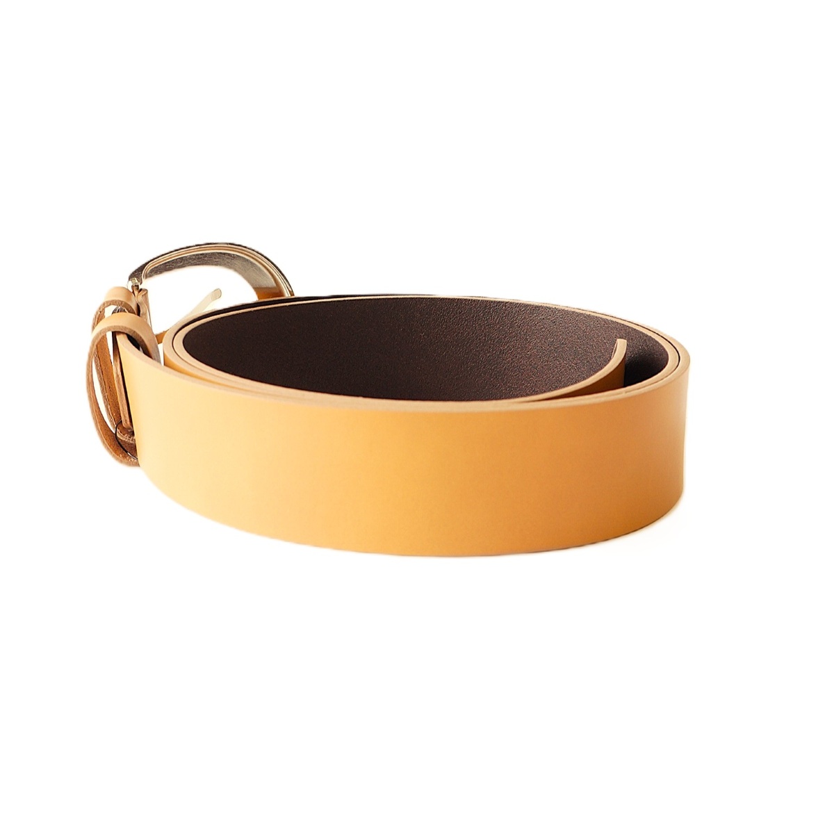 Šviesiai rudas platus odinis diržas moterims 4 cm - Vilnius Fashion Belts - tekstūra