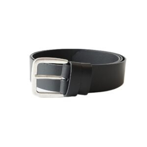Juodas odinis diržas moterims 4 cm pločio - Vilnius Fashion Belts