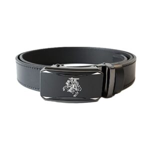 Lietuviškas vyriškas odinis diržas su sagtyje išgraviruotu Vyčiu - Vilnius Fashion Belts