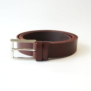 Tamsiai rudas moteriškas odinis diržas 3cm Vilnius Fashion Belts