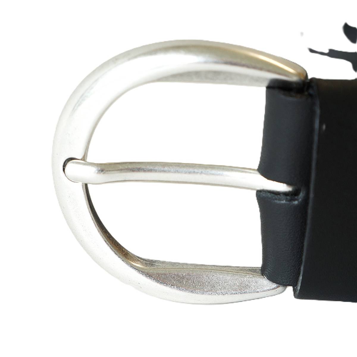 Platus juodas odinis moteriškas diržas su apvalia sagtimi 4 cm - Vilnius Fashion Belts - sagtis