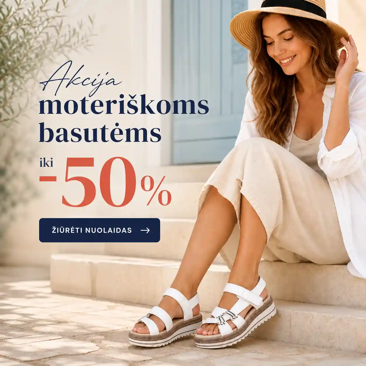 Akcija moteriškoms basutėms – nuolaidos iki 50%