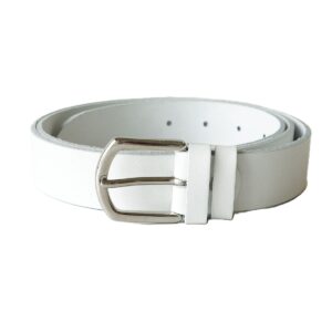 Stilingas baltas odinis moteriškas diržas 3 cm - Vilnius Fashion Belts