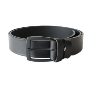 Stilingas juodas odinis moteriškas diržas su juoda sagtimi - Vilnius Fashion Belts