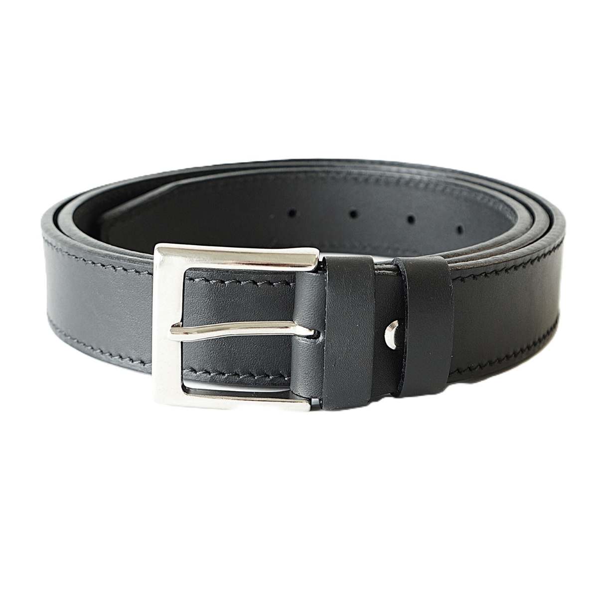 Klasikinis juodas odinis vyriškas diržas 3,5 cm - Vilnius Fashion Belts