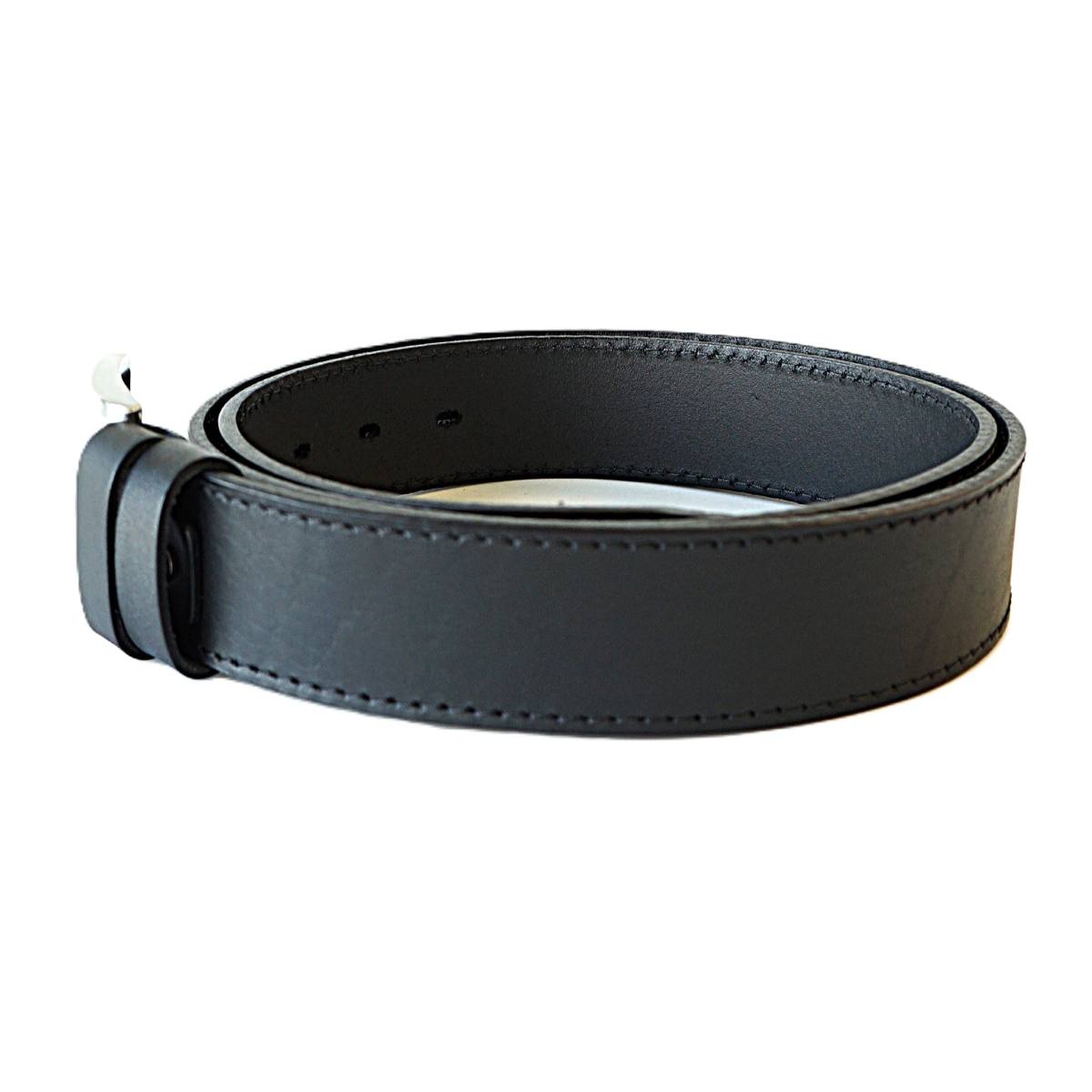 Lietuviškas juodas odinis vyriškas diržas prie džinsų 4 cm - Vilnius Fashion Belts - odos tekstūra