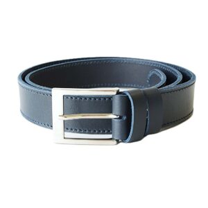 Tamsiai mėlynas odinis vyriškas diržas 3,5 cm - Vilnius Fashion Belts