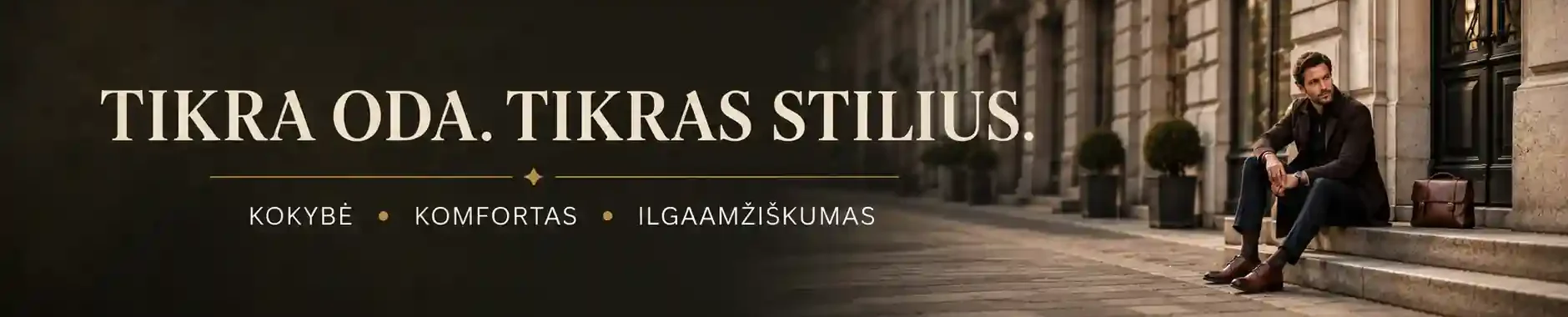 Odiniai vyriški batai – tikra oda, kokybė ir ilgaamžiškumas - Vilniaus Avalynės kategorijos baneris