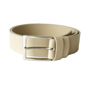 Šviesus smėlio spalvos odinis vyriškas diržas 4 cm - Vilnius Fashion Belts