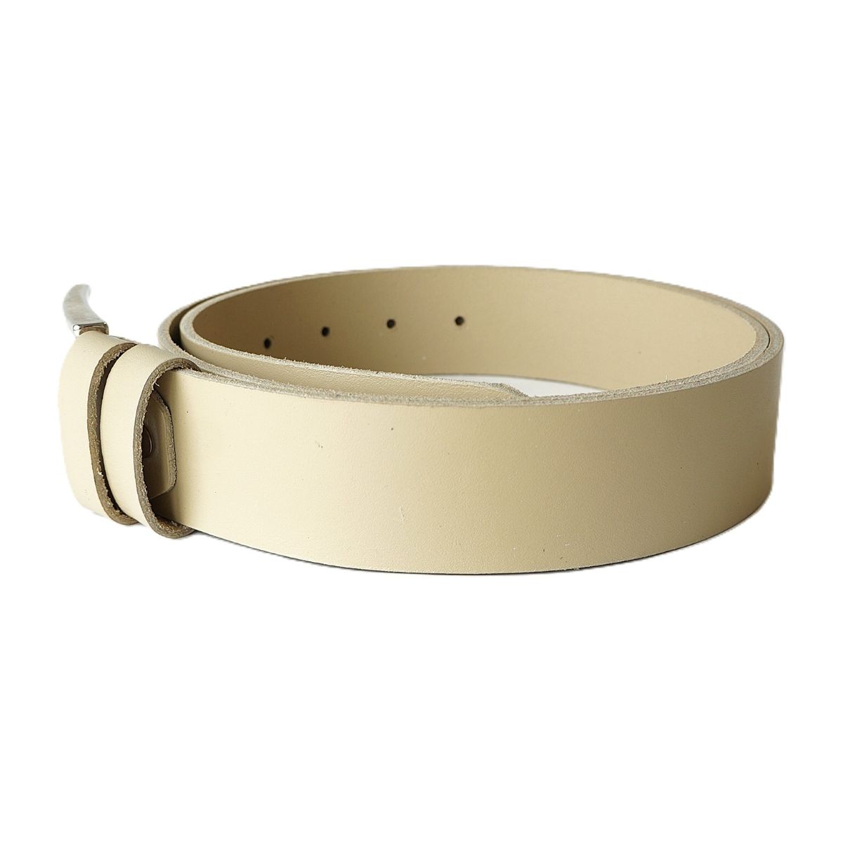 Šviesus smėlio spalvos odinis vyriškas diržas 4 cm - Vilnius Fashion Belts - odos tekstūra
