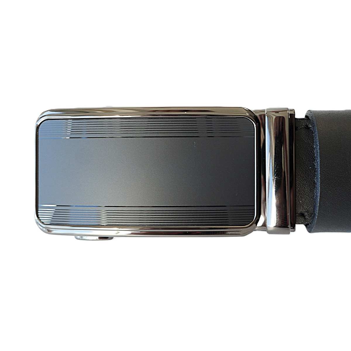 Prabangus juodas odinis vyriškas diržas su automatine sagtimi 3,5 cm - Vilnius Fashion Belts - sagtis