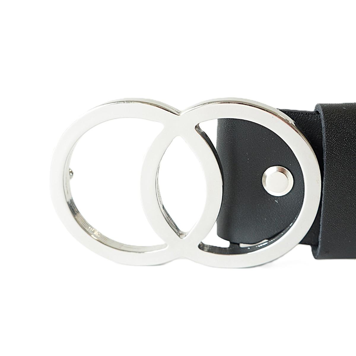 Prabangus juodas odinis moteriškas diržas su išskirtinės formos sidabrine sagtimi - Vilnius Fashion Belts - sagtis