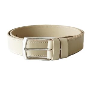 Smėlio spalvos odinis vyriškas diržas 3,5 cm - Vilnius Fashion Belts