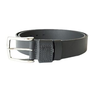 Juodas odinis vyriškas diržas Jeans and Beer su įspaustu raštu 4 cm - Vilnius Fashion Belts