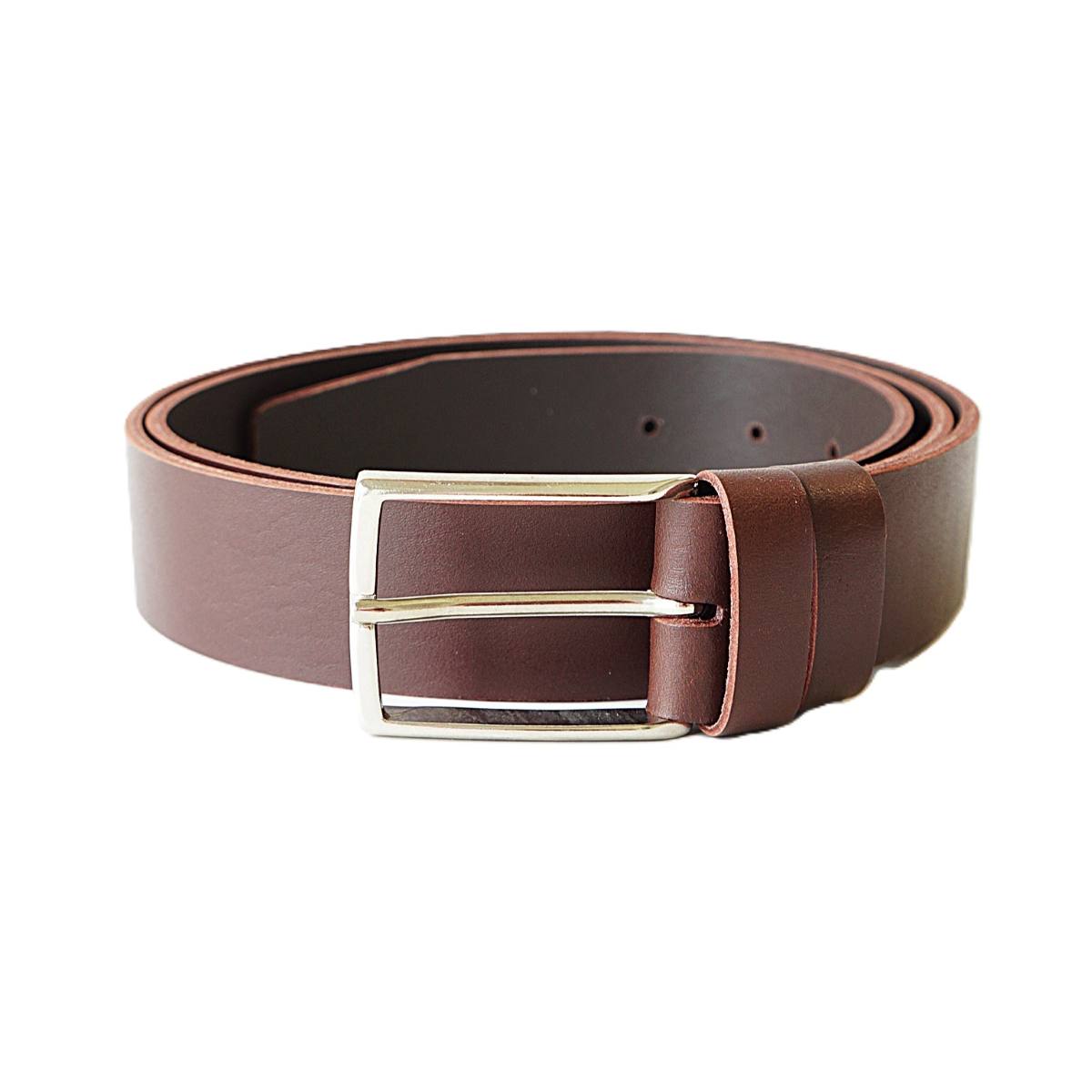 Rudas odinis vyriškas diržas 3,5 cm - Vilnius Fashion Belts