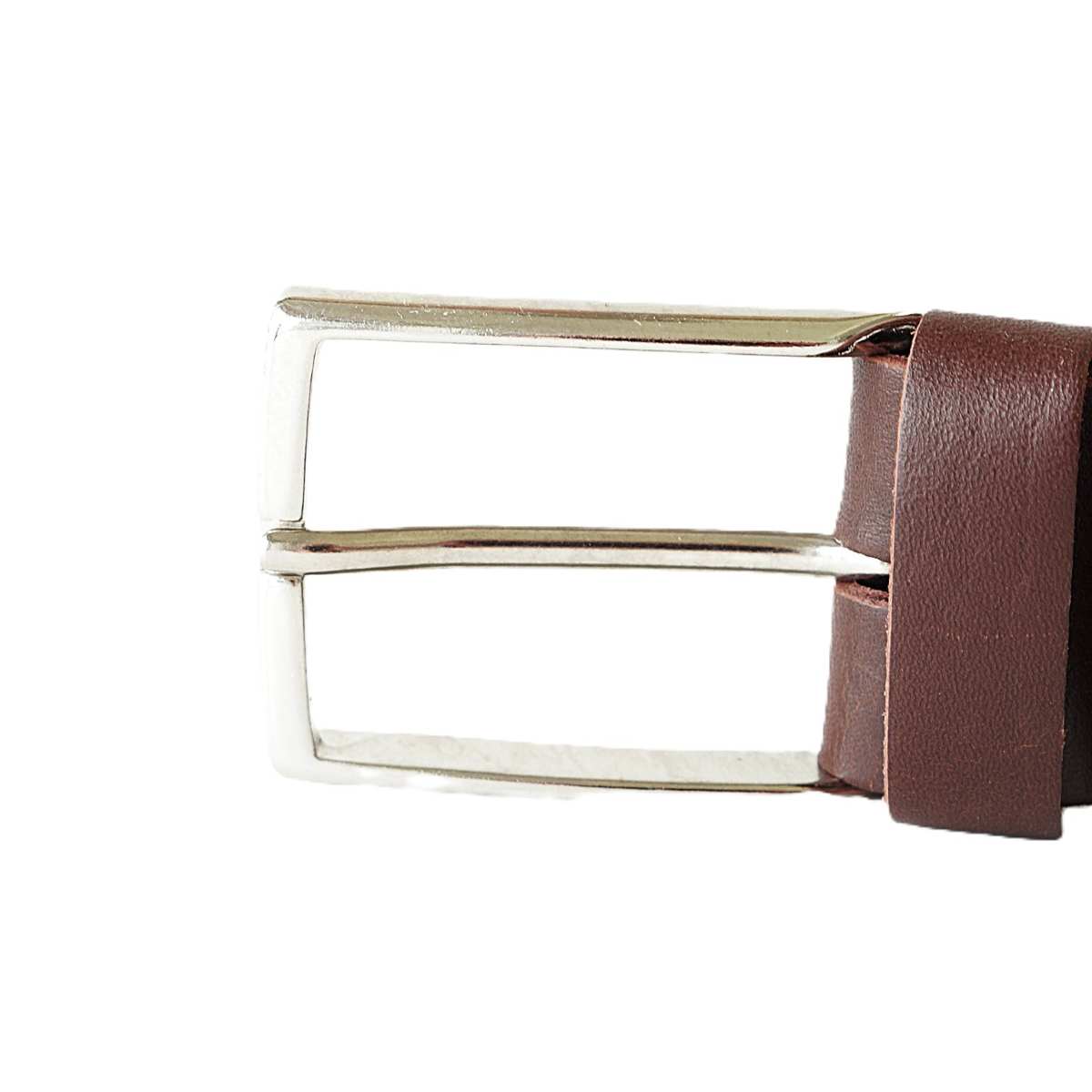 Rudas odinis vyriškas diržas 3,5 cm - Vilnius Fashion Belts - sagtis